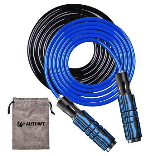 6MM Rope & Plus 9MM Rope Weighted Skipping Rope Set ,Adjustable Jump Rope,Foam