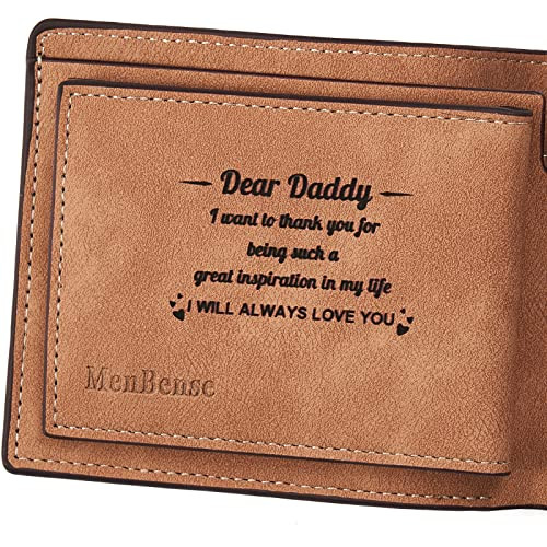 thumbnail image 2 of Personalised Genuine Leather Trifold Wallet For Men – Engraved Gift For Christmas, Birthday, Or Wedding 2 of 5