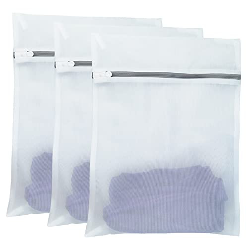 3Pcs Laundry Bag Mesh Bra Wash Bag,Soft Durable Honeycomb Mesh