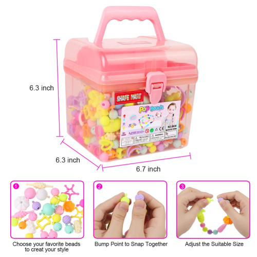 Pop Beads Gifts For Girls - 500+Pcs Diy Jewelry Making Kit For