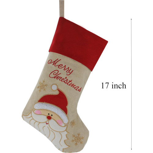 17 Classic Holiday Decoration and Gift Holder Snowman & Reindeer DEJU Christmas Stockings Set of 3 Santa