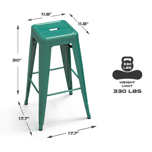 Snagshout Bonzy Home Bar Stools Set of 4 30 inches Metal Bar