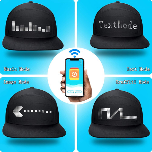 Snagshout shunpad LED Cool Hats for Men Baseball Halloween