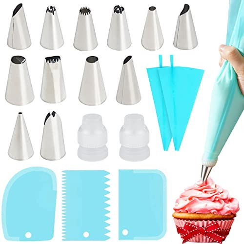 Snagshout | Piping Bags and Tips Set, Cake Decorating Supplies for ...