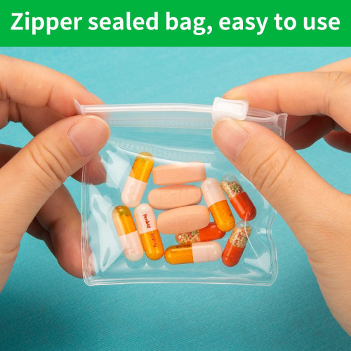 Pill Pouch Bags Zippered Pill Pouch Set Reusable Pill Pouches Clear Plastic Pill  Bags Self Sealing Travel Medicine Organizer Storage Pouches with Slide Lock  for Pills and Small Items (36)