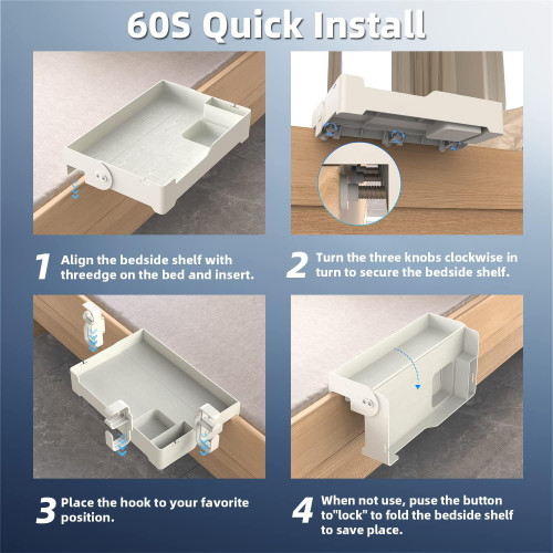 Hook on hotsell bunk bed shelf