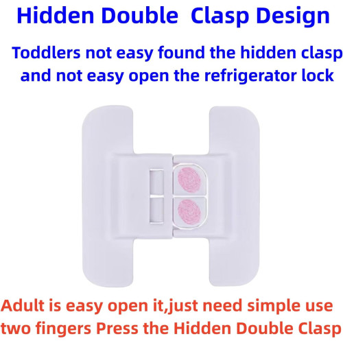 Snagshout  SETOLGH Fridge Lock,Refrigerator Lock for Kids,Cabinet Locks  for Babies,Child Drawer Locks,Freezer Door Lock for Safety Proof for  Toddlers, Prevent Baby be Clamping(White 2 Pack)