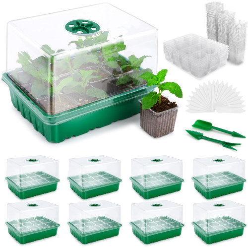 Hanaoyo Reusable Seed Starter Tray, 5 PCS Seed Starter Kit with Flexible  Pop-Out Cells (60 Cells in Total), Seedling Starter Trays for Seed Starter