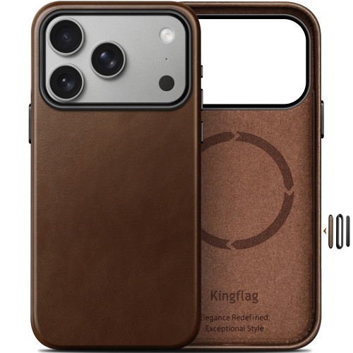 kingflag Leather Case for iPhone 18 Pro Max 6.9'' with Camera Control Button