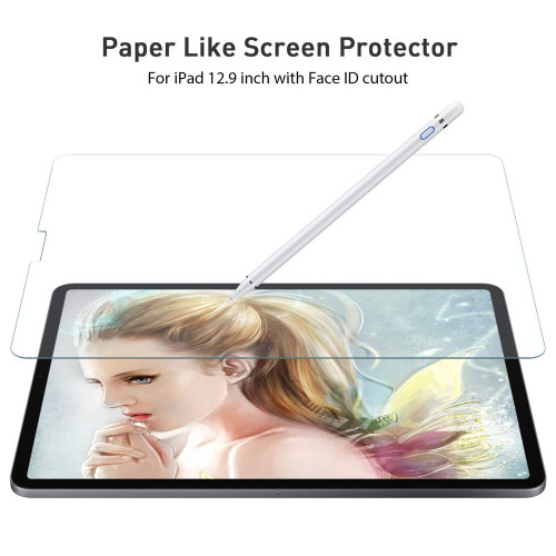 Compatible with Apple Pencil Anti Glare Scratch Resistant Paper-Like Film for iPad 12.9&iPad Pro 12.9 Homagical Paper-Like Screen Protector for iPad 12.9 Paper Texture Film 1Pack-12.9inch 