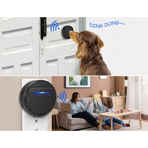 Snagshout Weird Tails Dog Door Bell Wireless Doggie Doorbell For